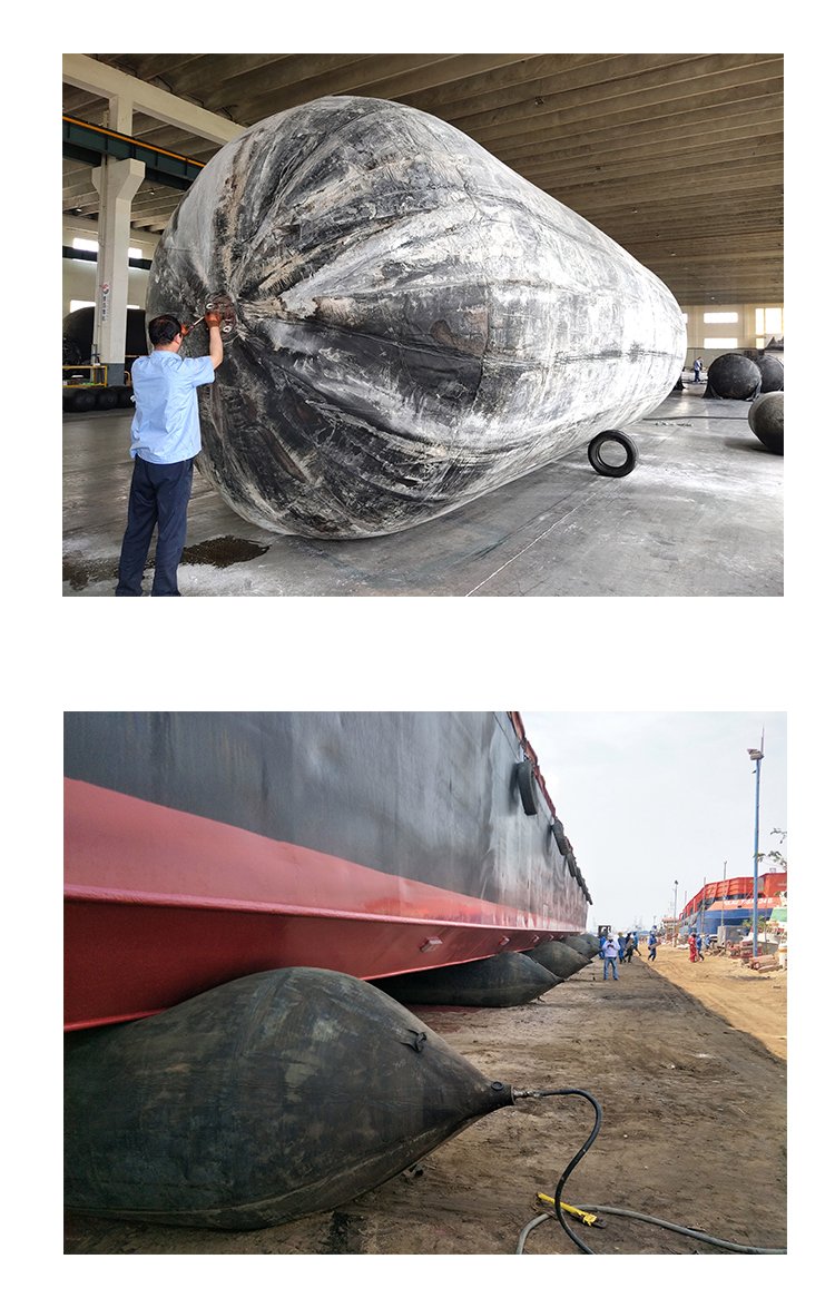 船舶上排下水的省力之选 鲁航船用下水气囊